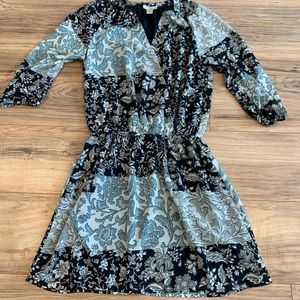 LOFT blue patterned dress